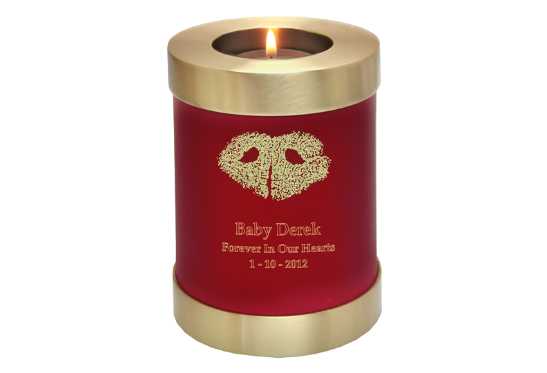 Nose Print Candle Urn - Red Image